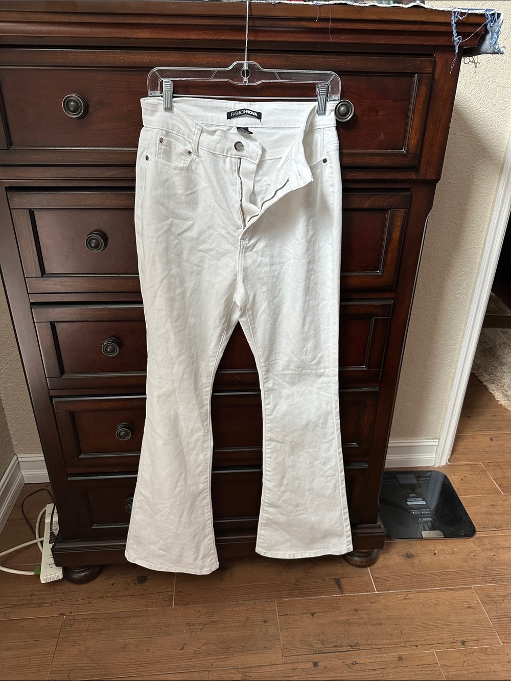 Fashion Nova White Flare Jeans